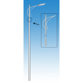 Lampadaire LED 10 m avec lampes LED 120 W